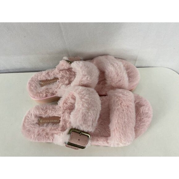 Koolaburra By UGG Pink Fuzzy Slip On Slippers Women's 8. - Picture 2 of 7